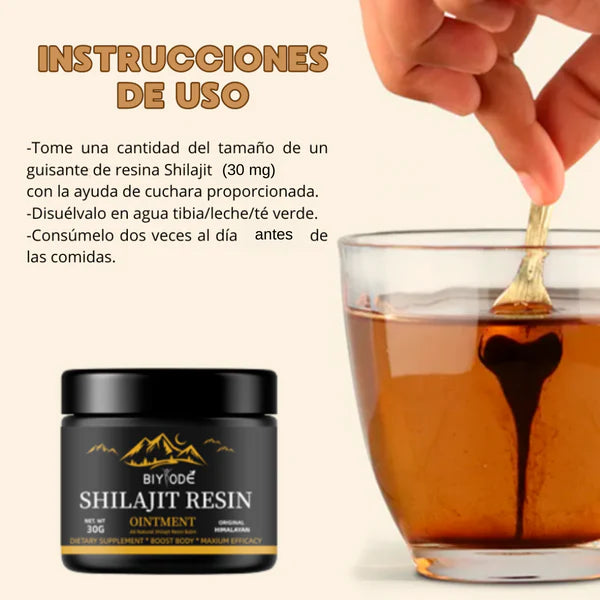 Resina orgánica pura del Himalaya SHILAJIT 100g - Compra 1 y llévate 2