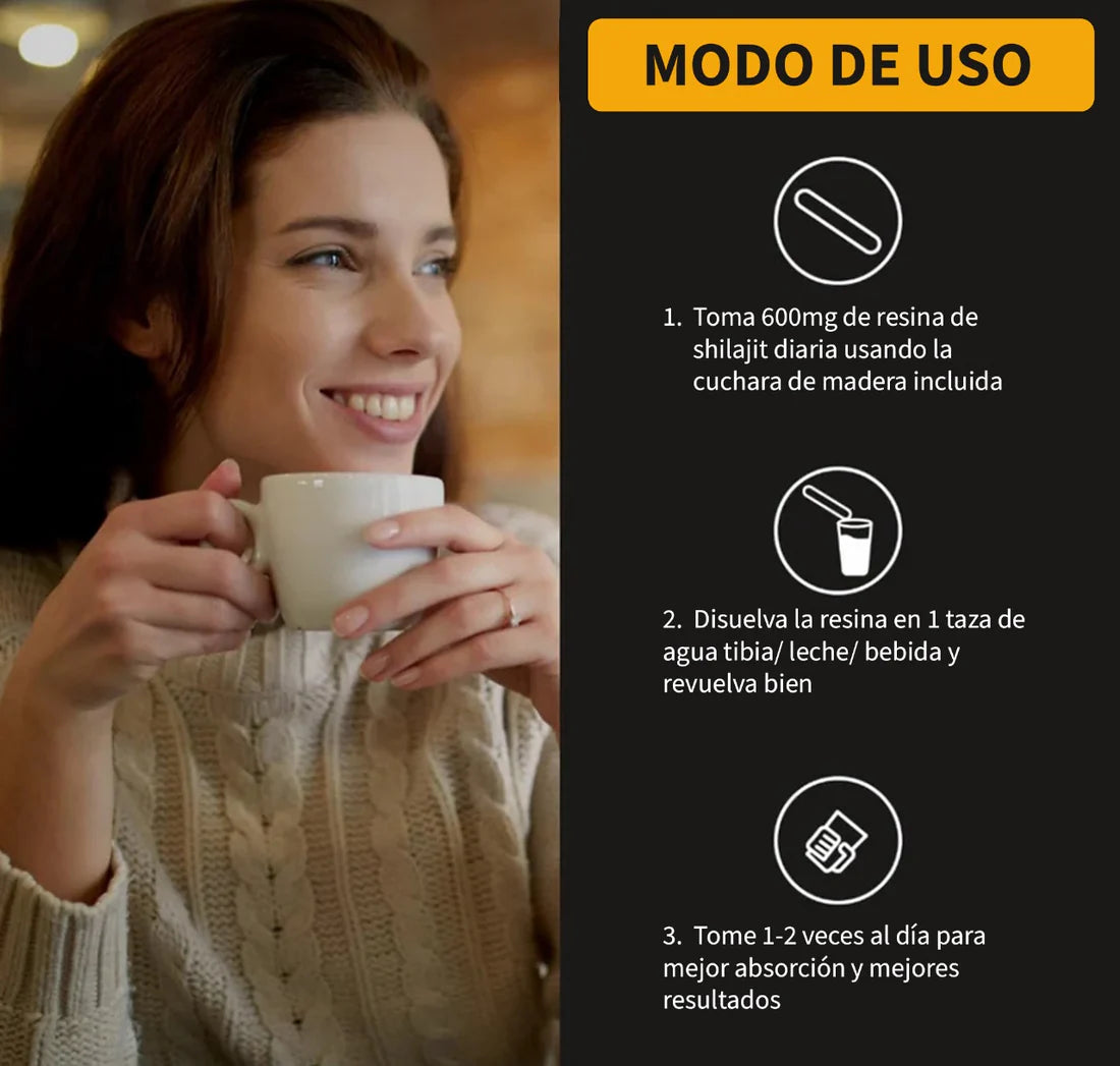 Resina orgánica pura del Himalaya SHILAJIT 100g - Compra 1 y llévate 2