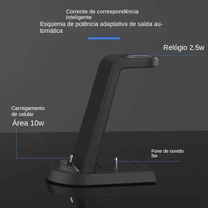 CARGOWAVE® - Carregador Wireless 4 em 1 - Potência e Versatilidade em um Único Dispositivo - Promoção Hoje