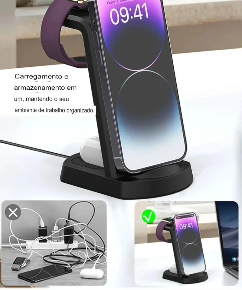 CARGOWAVE® - Carregador Wireless 4 em 1 - Potência e Versatilidade em um Único Dispositivo - Promoção Hoje