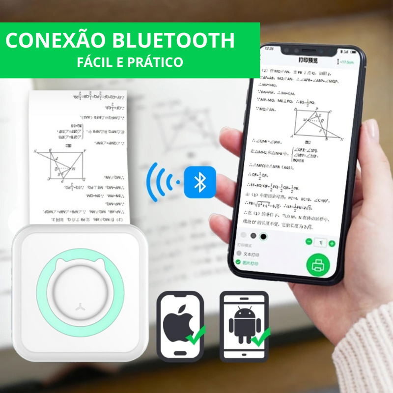 PRINTMÁGICO ® - Mini Impressora Bluetooth Fácil e Prático - Promoção somente HOJE!