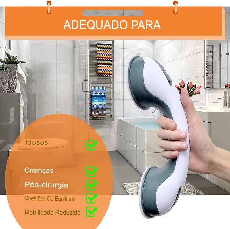 SECUREGRIP® - Barra de Apoio para Banheiro com Borrachas de Fixação - Segurança e Estabilidade ao Seu Alcance - Oferta Exclusiva Hoje.