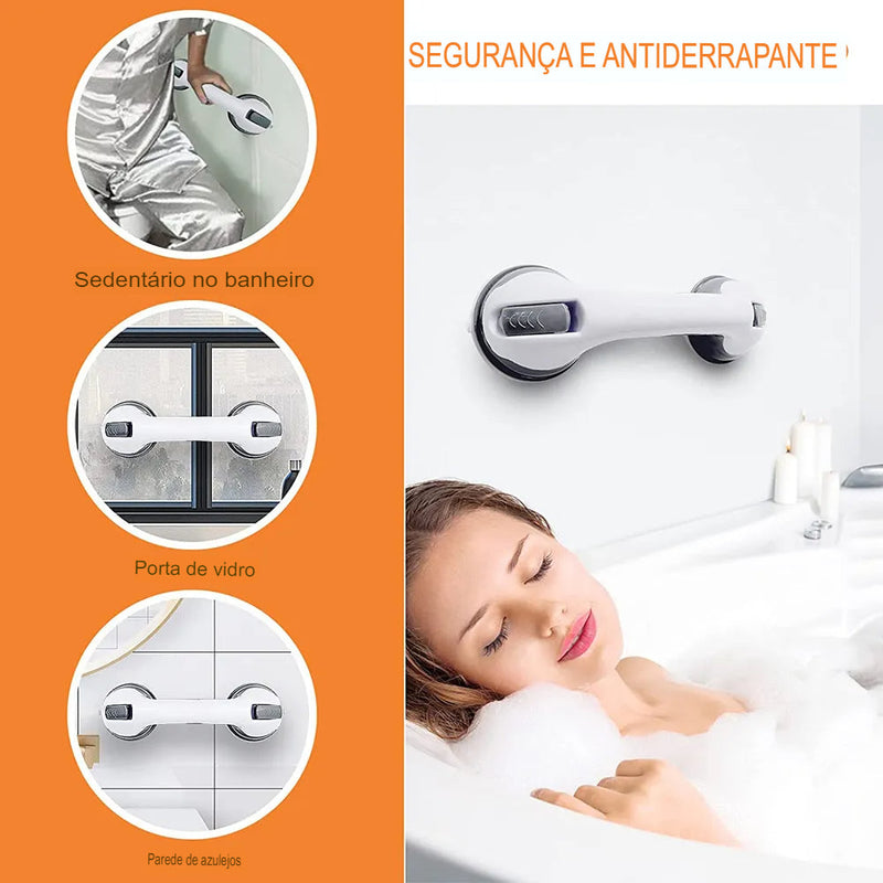 SECUREGRIP® - Barra de Apoio para Banheiro com Borrachas de Fixação - Segurança e Estabilidade ao Seu Alcance - Oferta Exclusiva Hoje.