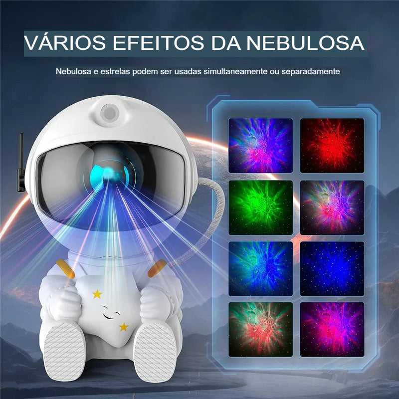 GALAXYPRO® - Projetor Astronauta Galaxy LED - Transforme Seu Espaço em um Universo de Magia - Oferta Especial Hoje.